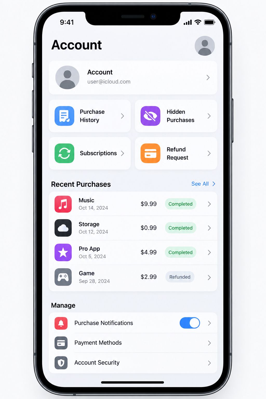 App Store购买记录查询、隐藏项目、取消续费与退款实操指南