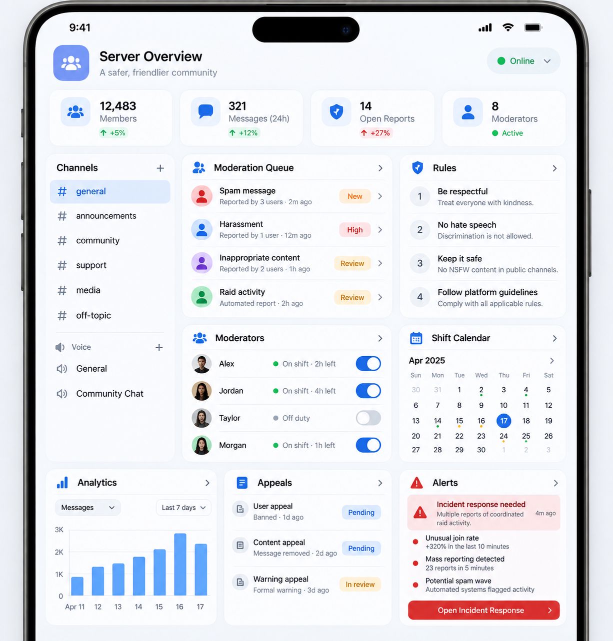Discord 社群管理实战指南：规则、版主排班、数据复盘与危机响应