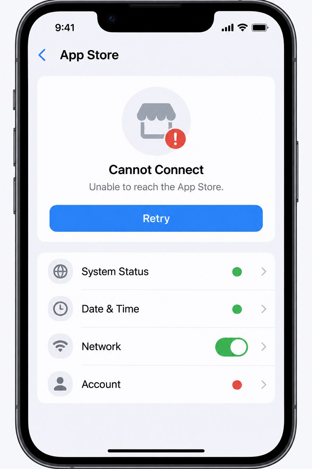 App Store 无法连接怎么办：从系统状态到账号限制的完整排查指南