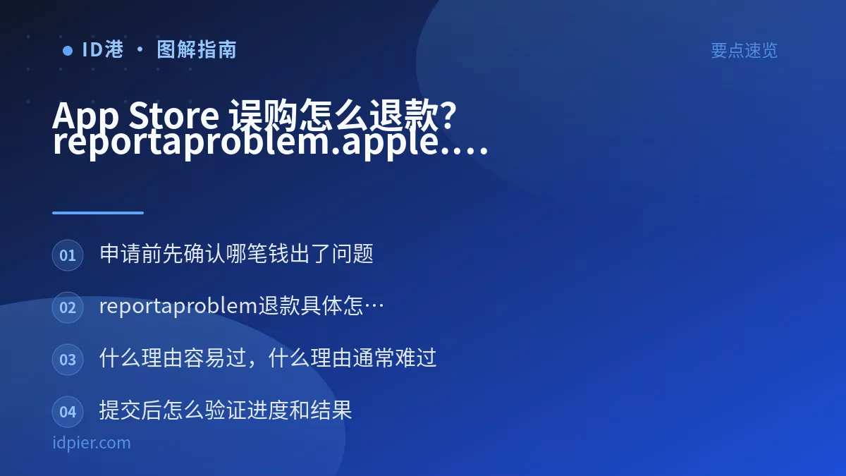 App Store 误购怎么退款?reportaproblem.apple.com 的申请步骤和边界