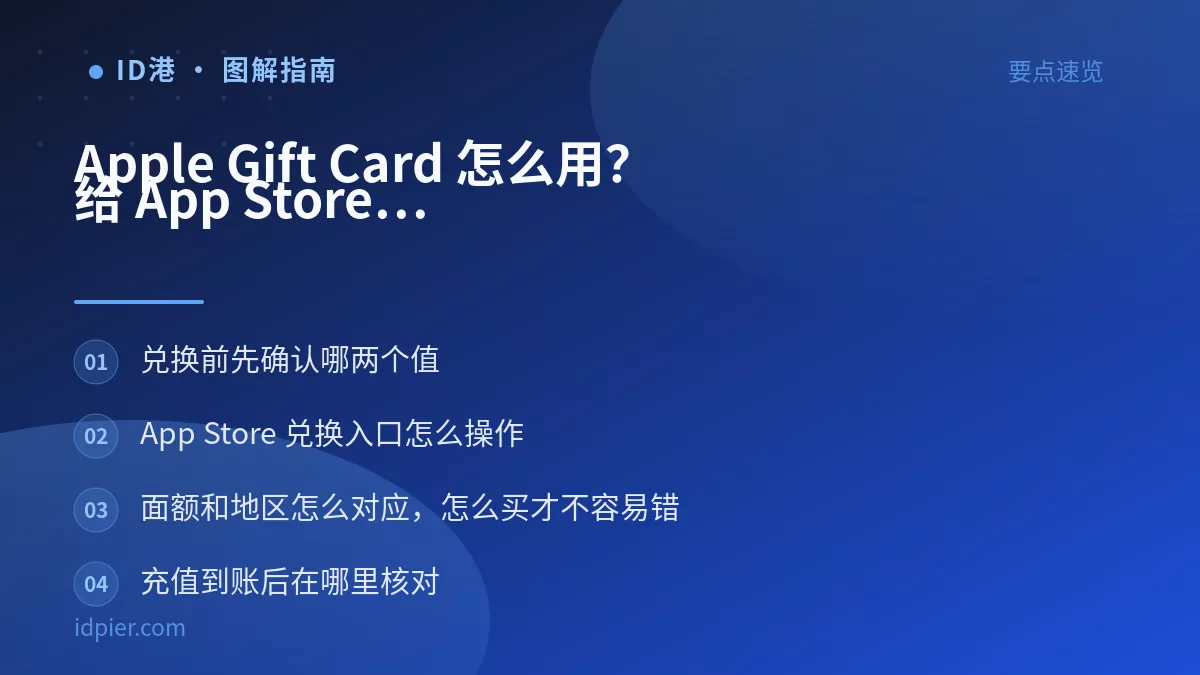 Apple Gift Card 怎么用？给 App Store 充值的完整流程和面额选择