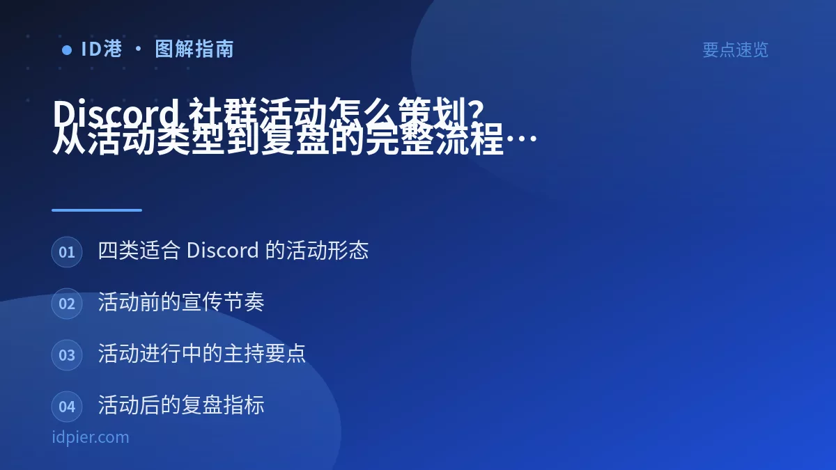 Discord 社群活动怎么策划？从活动类型到复盘的完整流程