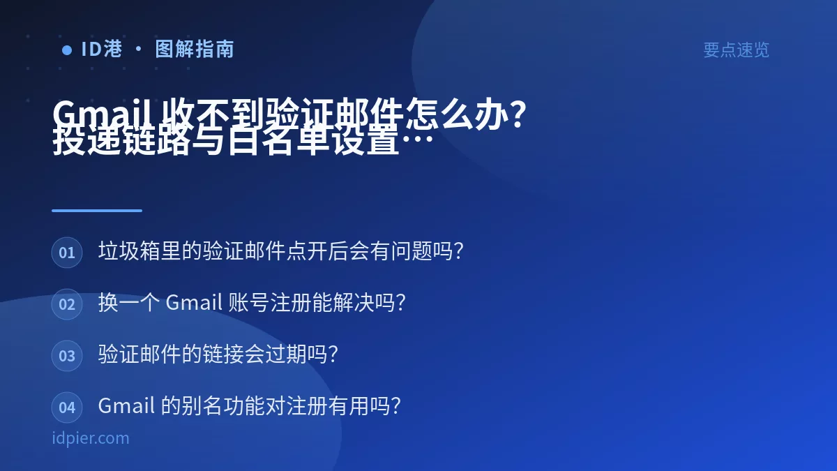 Gmail 收不到验证邮件怎么办?投递链路与白名单设置