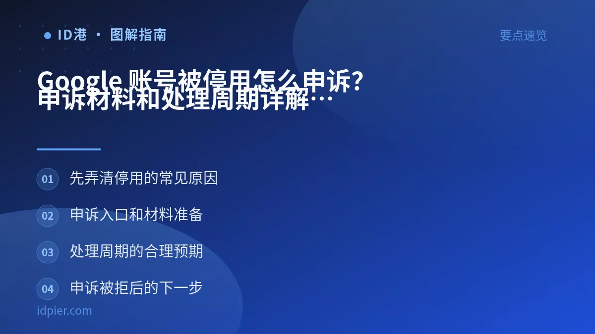 Google 账号被停用怎么申诉?申诉材料和处理周期详解