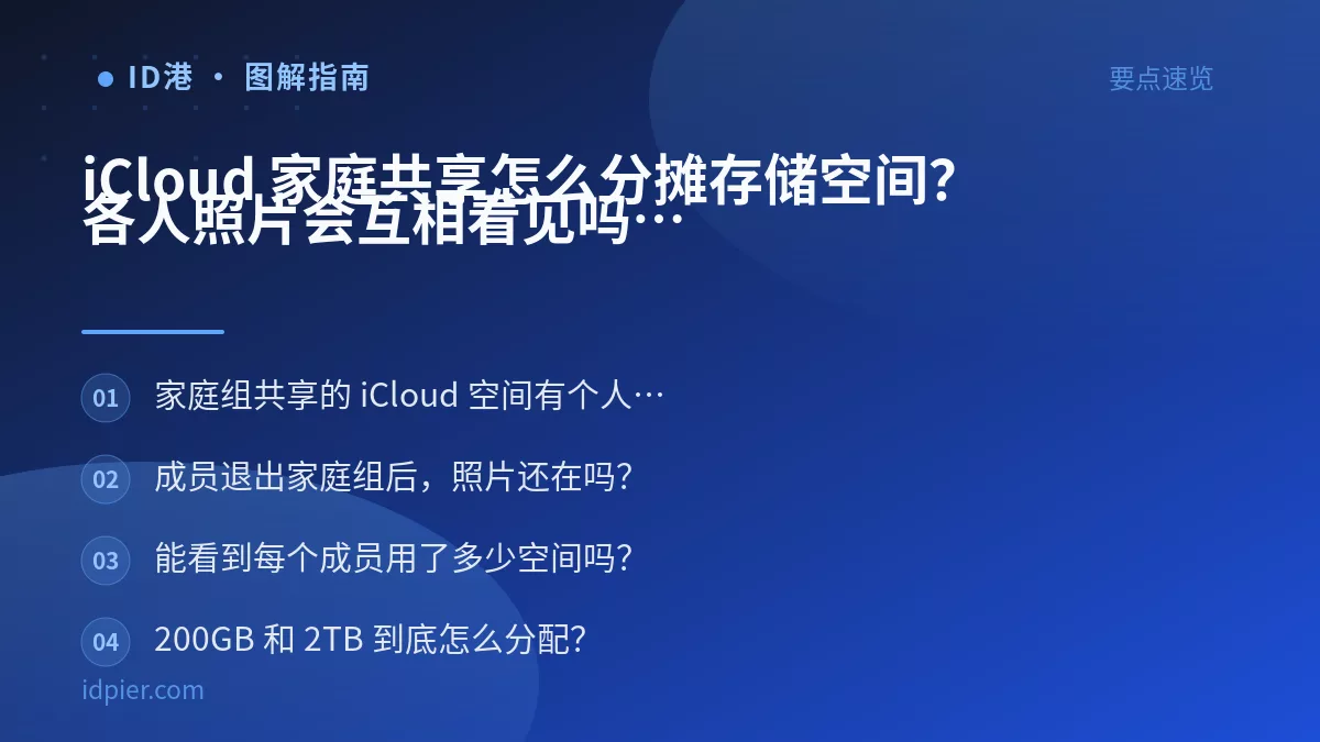iCloud 家庭共享怎么分摊存储空间？各人照片会互相看见吗
