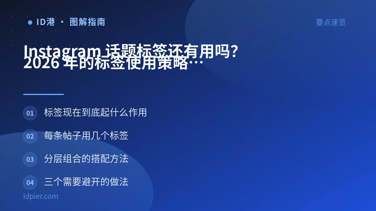 Instagram 话题标签还有用吗?2026 年的标签使用策略