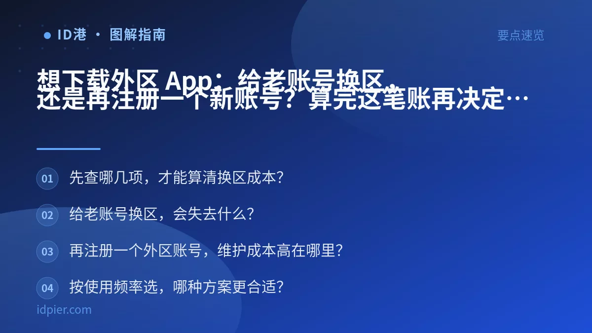 想下载外区 App:给老账号换区,还是再注册一个新账号?算完这笔账再决定