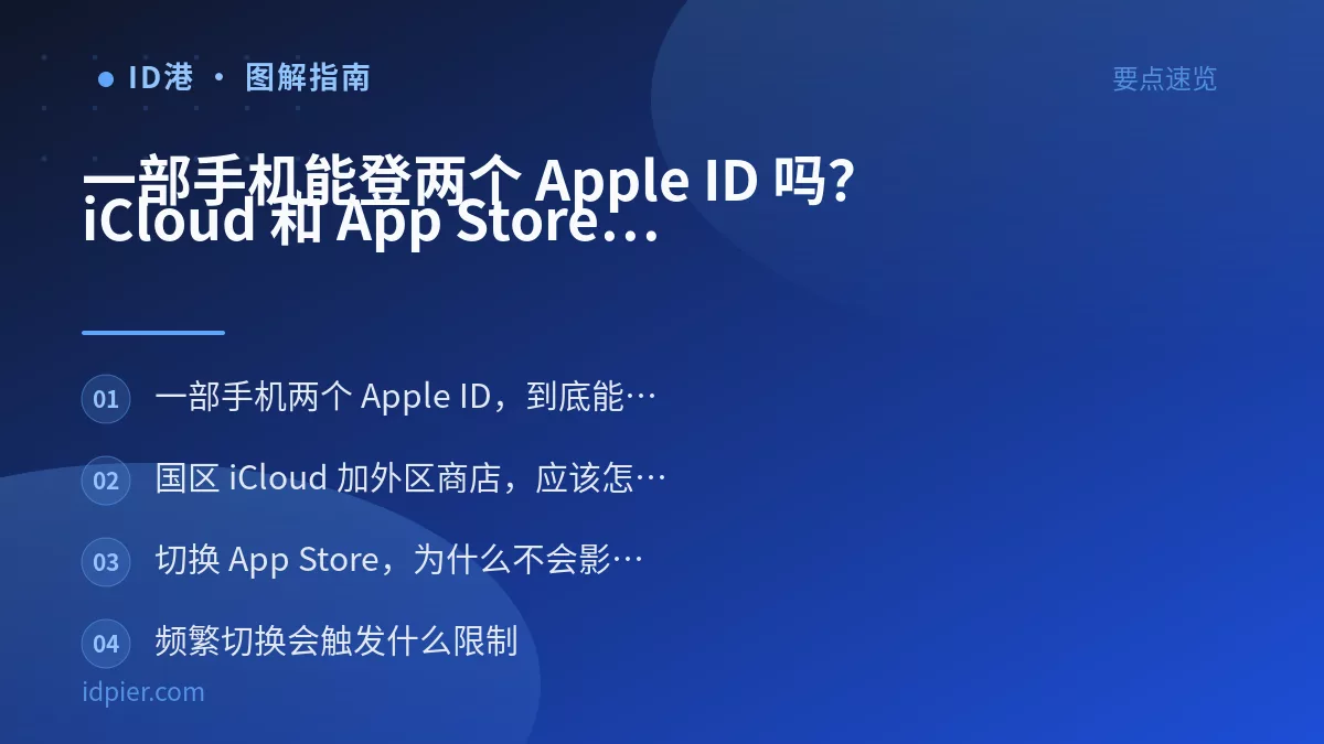 一部手机能登两个 Apple ID 吗?iCloud 和 App Store 分开登录的玩法