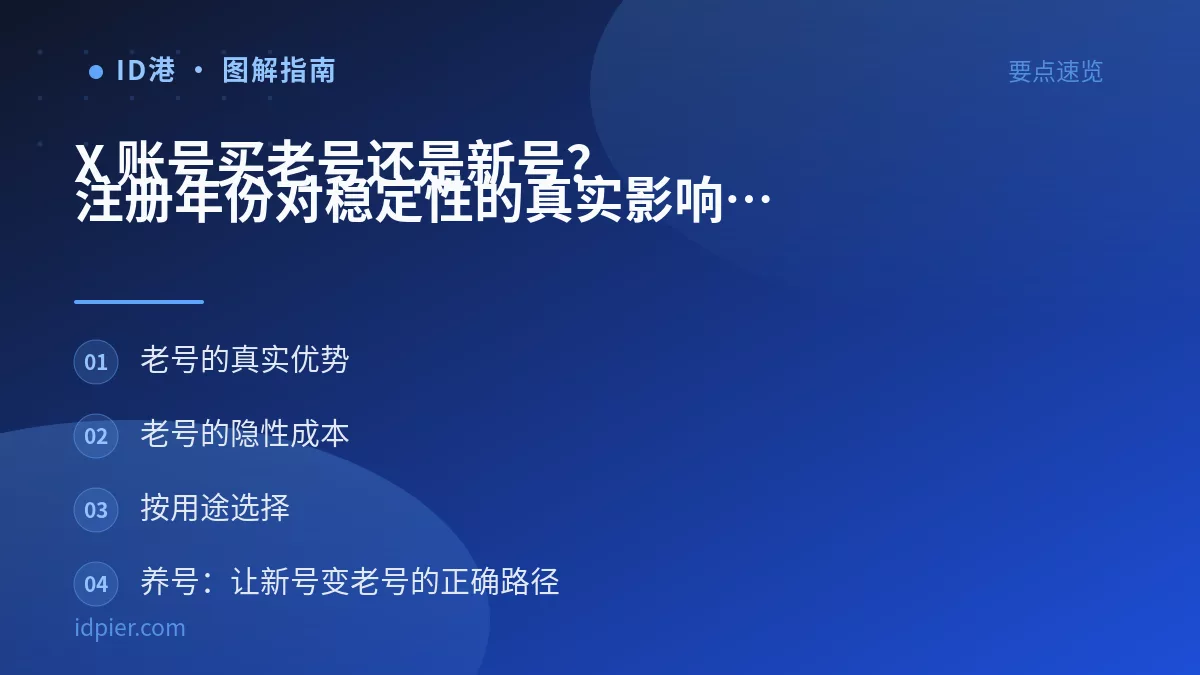 X 账号买老号还是新号?注册年份对稳定性的真实影响